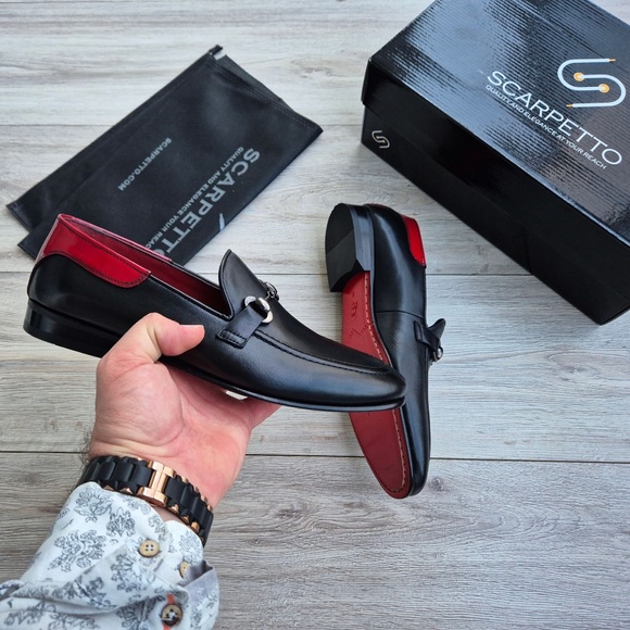 Leather Loafer with Hand-stitched Red Sole - Picture 2 of 7